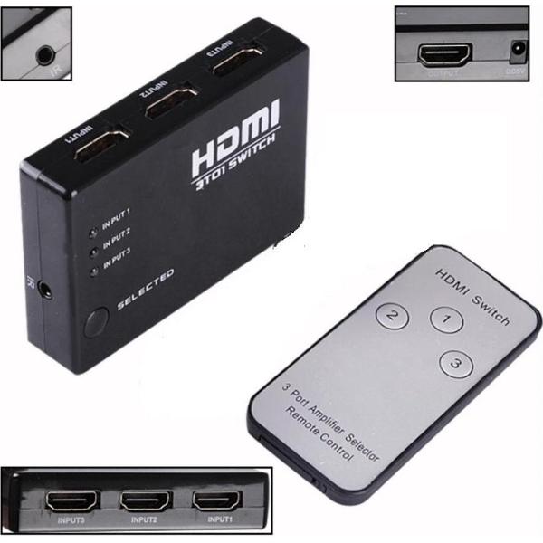 Splitter& HDMI Switcher - Inclusief Afstandsbediening