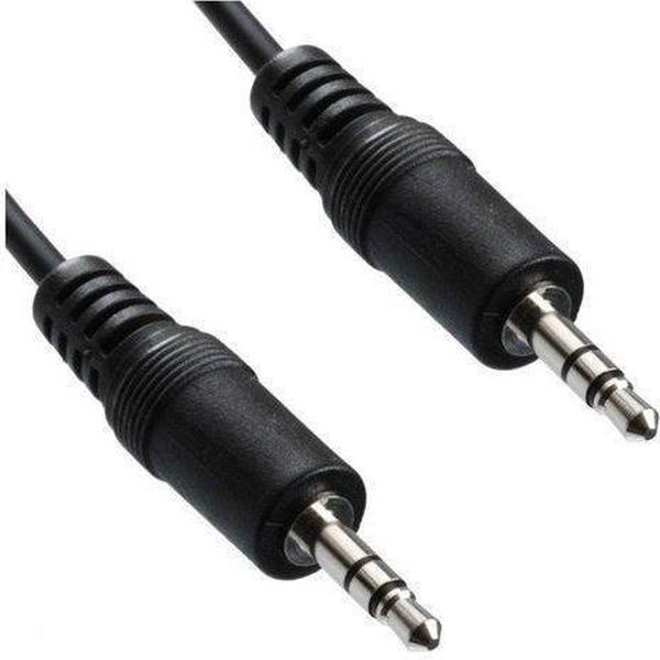 BMPline: 2x 3,5 mm Male Plugen Stereo Audio, Aux, Jack Kabel 1,00 Mtr Zwart (Mobiele telefoon)