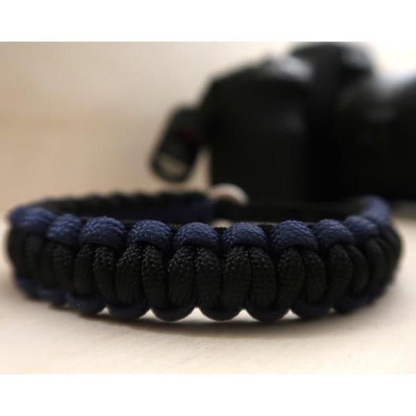 Dutch Cord |Camera Polsriem | Camera Polsband | Camera Wrist Strap | Met Peak Design Anchor Link | The Navy Blue & Black Strap
