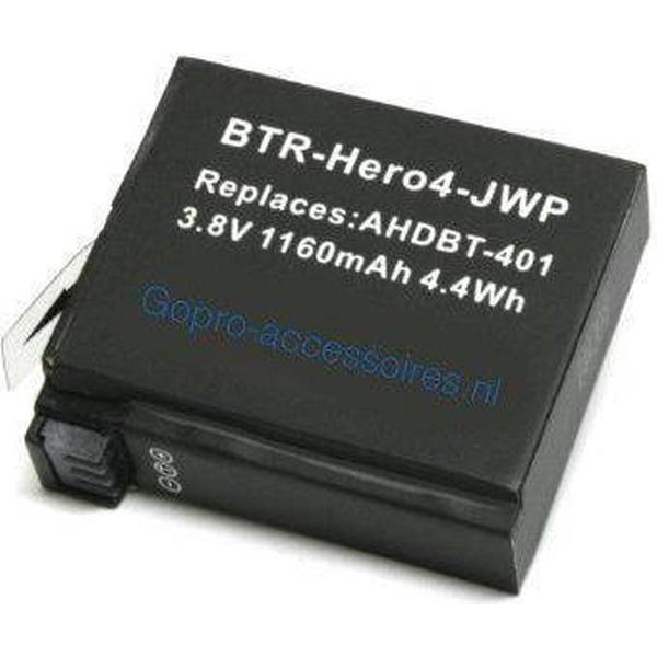 Accu voor GoPro Hero 4 Batterij 1160 mAh (AHDBT-401)