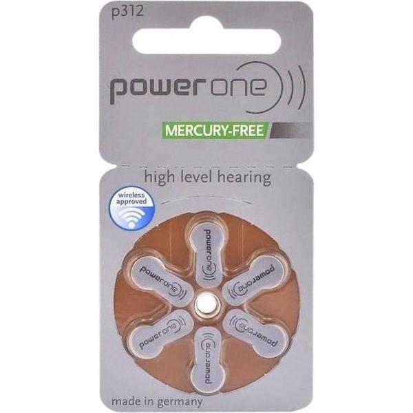 Power One by Varta Gehoorapparaat batterijen - 60 Stuks (10 Blisters a 6st) - P312 / PR312 / PR41