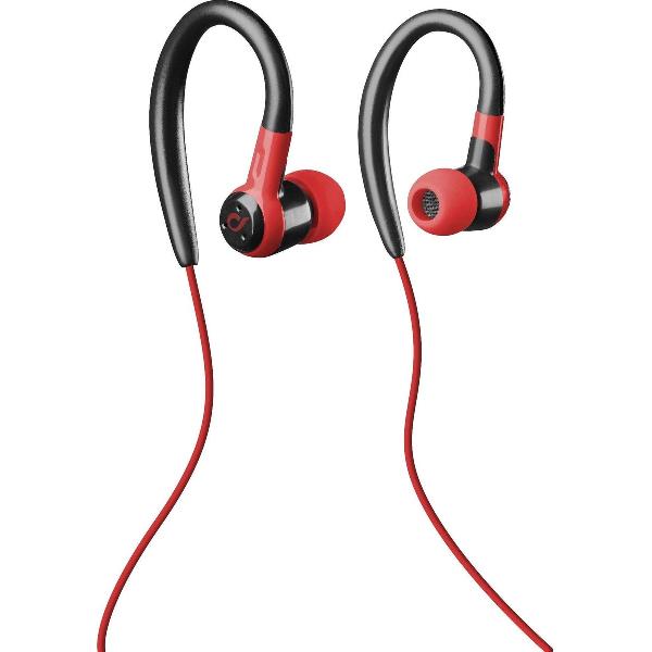Cellularline Play Headset oorhaak Zwart, Rood