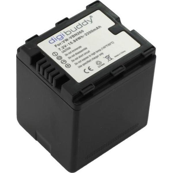 digibuddy A Merk Accu Batterij Panasonic VW-VBN260 - 2200mAh