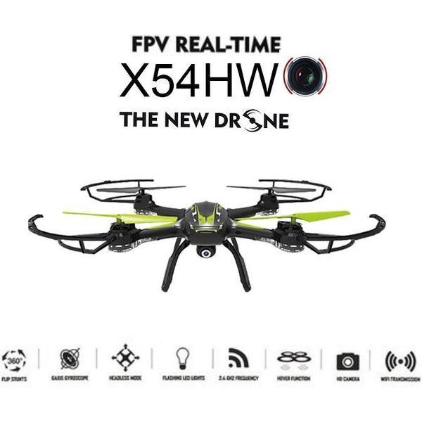 Syma X54HW live Camera Drone FPV Real-Time + Altitude mode| quadcopter zwart