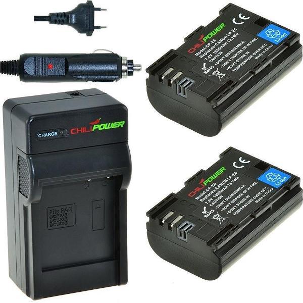 ChiliPower LP-E6 Canon Kit - Camera Batterij Set