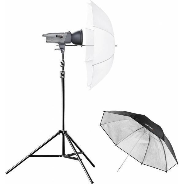 Walimex VE-150 Excellence apparatuurset voor fotostudio Zwart, Zilver, Wit