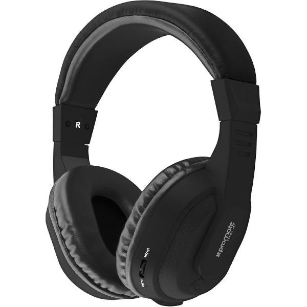 Promate Tempo-BT Herlaadbare Draadloze Over-Ear Headset / Koptelefoon (Zwart)