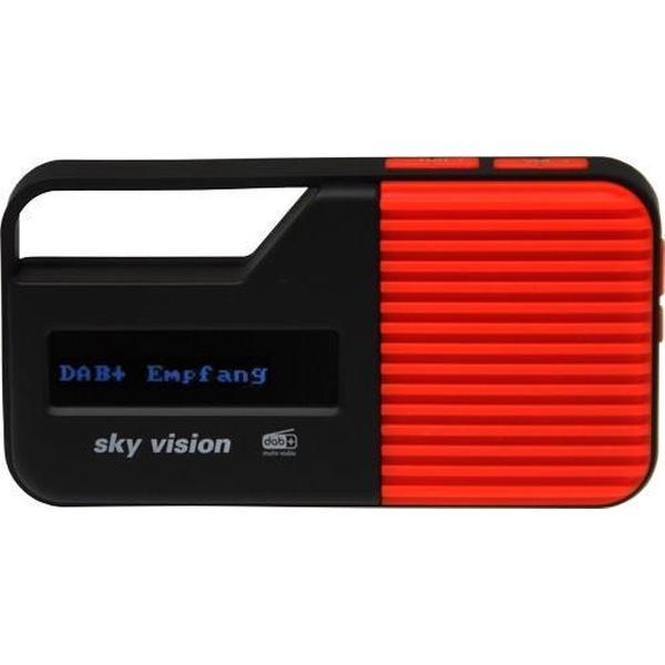 Sky Vision DAB 13R DAB/DAB+ Digital Mini Radio- Rood