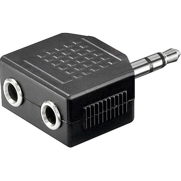 Wentronic 11104 3,5 mm 2 x 3.5 mm Zwart kabeladapter/verloopstukje
