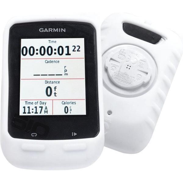 Tuff-Luv Silicone gel bescherm hoes voor Garmin 510 en screen protector- Wit