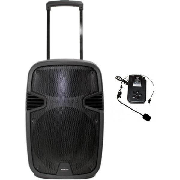 Mobiel geluidsysteem op accu 800W (draadloze headset microfoon)