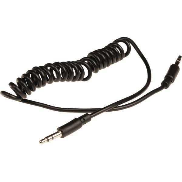 Valueline 3,5mm Jack stereo audio spiraalkabel - zwart - 2 meter