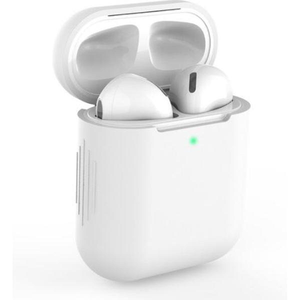 Gadgetpoint | Airpods Hoesje Siliconen Case - Airpod hoesje geschikt voor Apple AirPods 1 en Airpods 2 | Wit