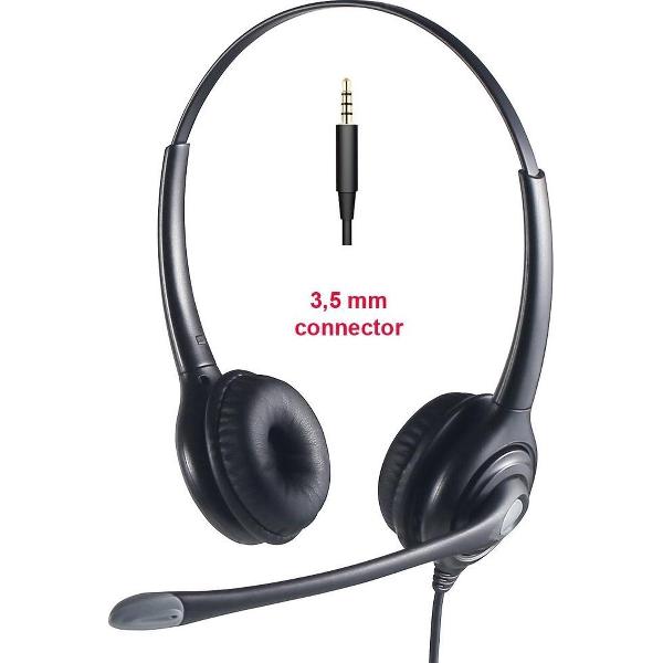 VH618D Duo Headset / hoofdtelefoon voor vaste- of mobiele telefoons met 3,5 mm aansluiting