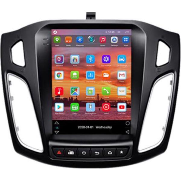 Ford Focus 2011-2019 Android 9.0 navigatie en multimediasysteem Bluetooth USB WiFi 4+64GB