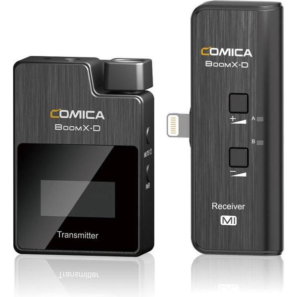 Comica BoomX-D MI1 draadloze microfoon-set met 1 zender en Lightning-ontvanger voor iPhone