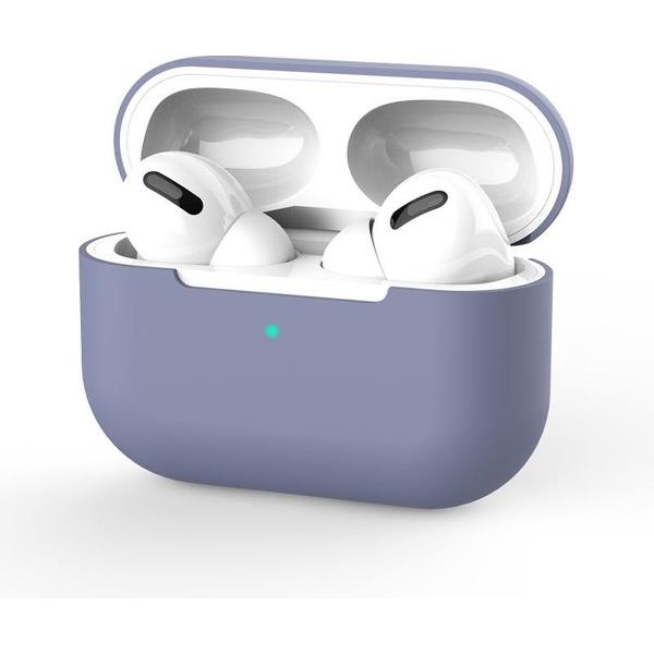 Apple AirPods Pro Hoesje in het Blauw/Grijs - Siliconen Case - Cover - Soft case