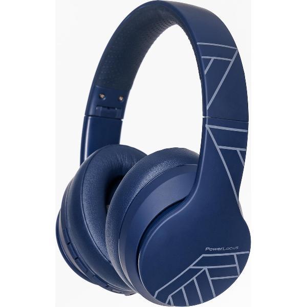PowerLocus P6 draadloze Over-Ear Koptelefoon Inklapbaar - Bluetooth Hoofdtelefoon - Met microfoon - Blauw