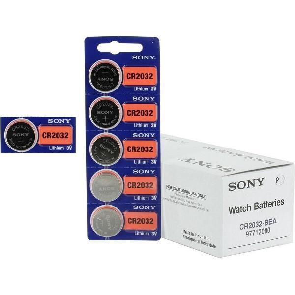 100x Sony CR2032 3V Lithium Knoopcel Batterij