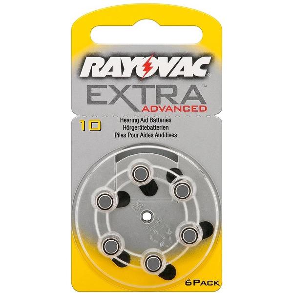 blister Rayovac Extra Advanced, 10 - geel - hoortoestel