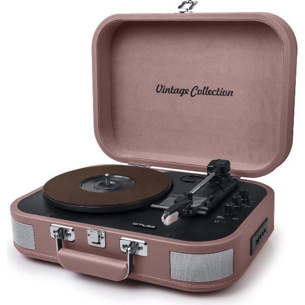 Muse MT-201 BTP |Bluetooth platenspeler met encoding functie roze