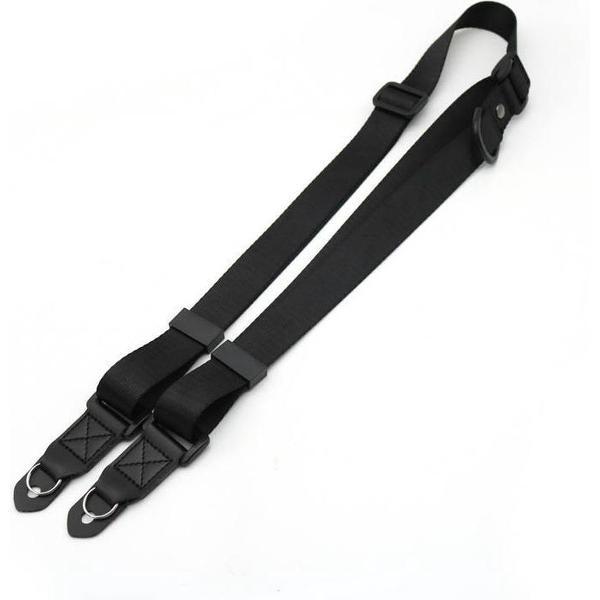 Camera Schouderband / Nekriem / Camerariem - Type Quick-Zwart