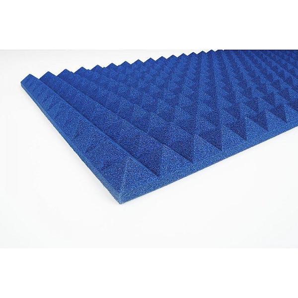 Geluidsisolatie Piramide blauw Gekleurd 100x50x3cm