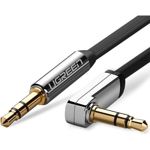 Ugreen Universele Stereo Audio Jack Kabel 3.5 mm - AUX Kabel Gold Plated - Male to Male - 1 meter - Zwart