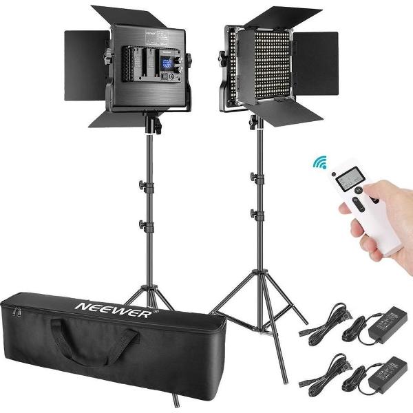 Grandecom Neewer Studiolamp Set - LED - Statief - Vlog - Make-up - Tik Tok - Instagram - Snapchat - Inclusief kleuren filter - Professioneel - Hoge kwaliteit