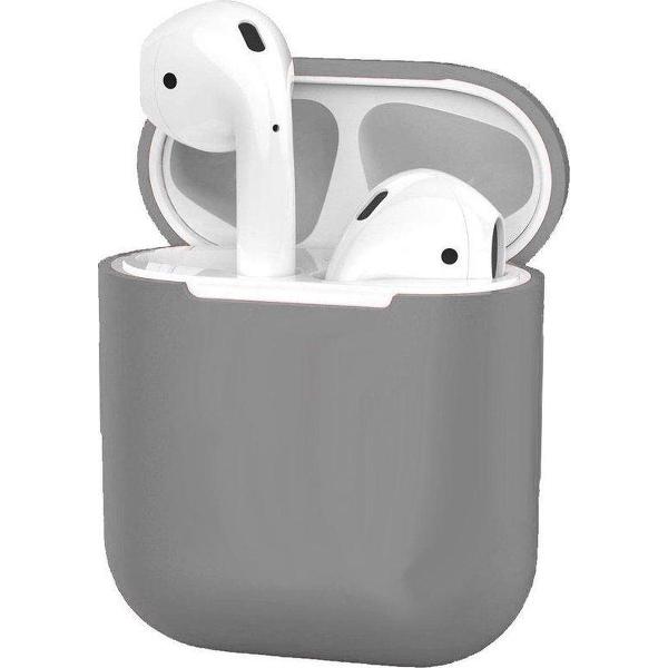 Apple AirPods - Siliconen Case Cover - Geschikt voor AirPods 1/2 - Kleur Grijs