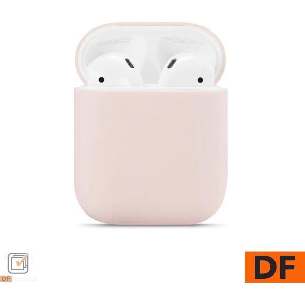 Airpods Siliconen Beschermhoes - Mat Roze | Airpods 1 / 2