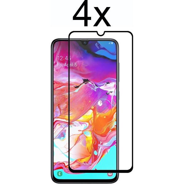 Samsung A90 5G Screenprotector - Beschermglas Samsung galaxy A90 5G Screen Protector Glas - Full cover - 4 stuks