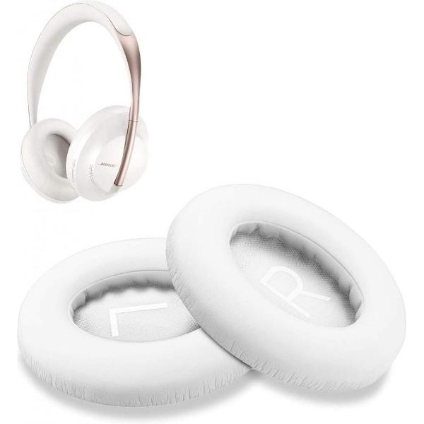 Luxe Lederen Oorkussen Set Voor Bose Noise Cancelling 700 (NC700) - Vervangende Koptelefoon Earpads - Oor Kussens - Ear Pads - Oorkussens Met Noise Cancelling Memory Foam Binnenlaag - Wit