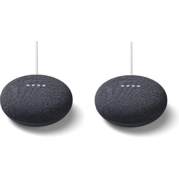 Google Nest Mini - Smart Speaker / Zwart / Nederlandstalig - 2-pack