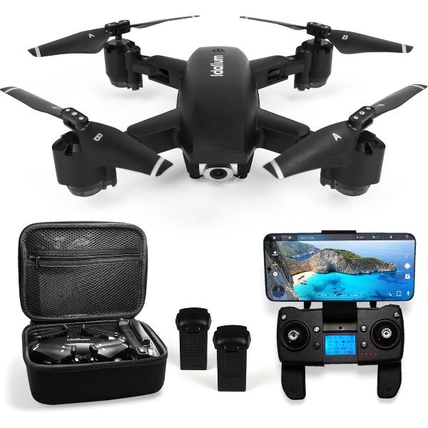 Idalium Dawn – Drone met camera voor buiten en binnen – 4K Camera – 5G Wifi – Inclusief opbergtas en 2 accu's