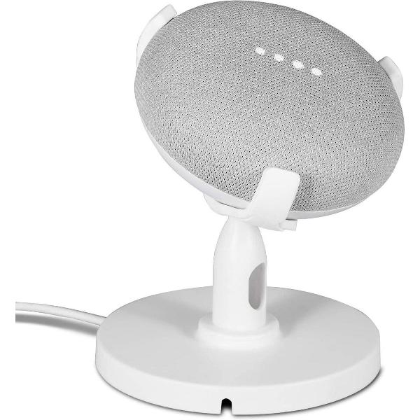 Tafelstandaard voor Google Home Mini en Nest – Houder Roteerbaar met Anti Slip – Wit