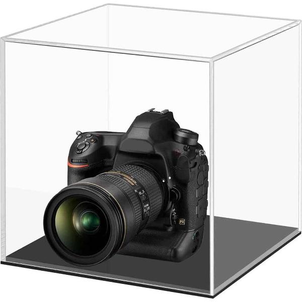 Grote 24x24x24cm Clear Acryl Camera Display Cover Plexiglas Vitrine Countertop Box