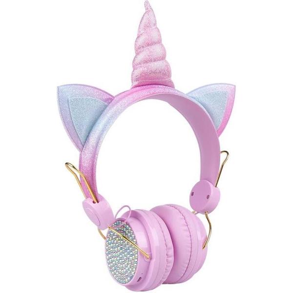 Unicorn koptelefoon – BLEUTOOTH 5.0 – Nieuwste collectie – koptelefoon – headset eenhoorn – eenhoorn koptelefoon – meisjes koptelefoon - nok nak – meisjes speelgoed – meisjes cadeau