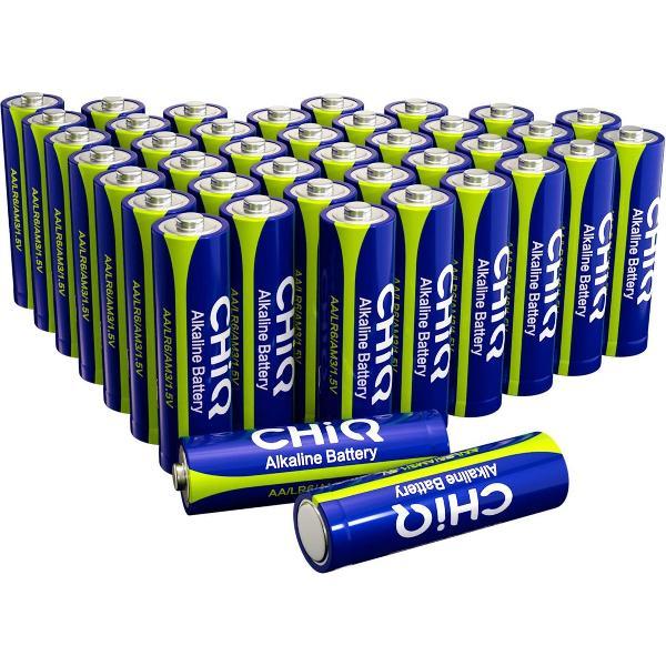 CHiQ AA Batterijen - 40 stuks - Gaat 70% langer mee - 10 jaar houdbaar - Type AA / LR6, 1,5 V, Alkaline