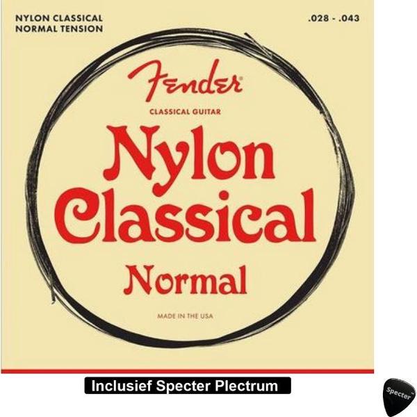 Fender Nylon Snarenset voor de Klassieke Gitaar Met Plectrum