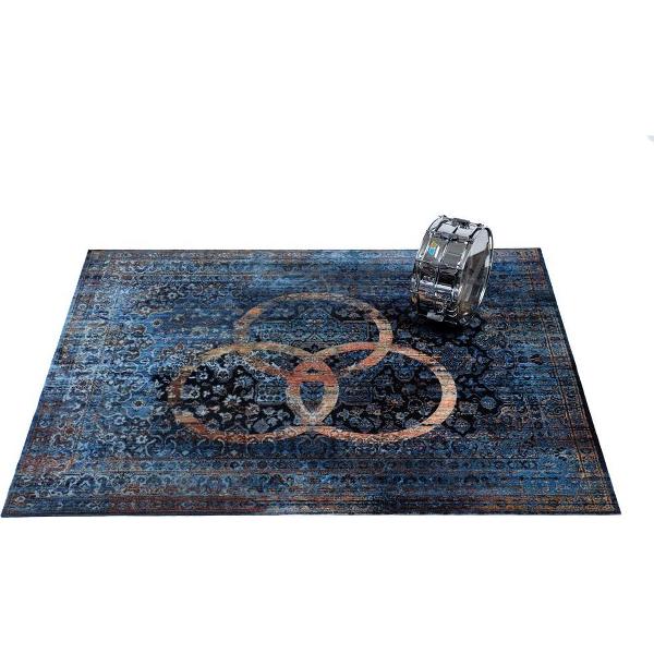 DRUMnBASE vintage persian 185x160cm Bonzo - Drumtapijt, kleur: Bonzo (blauw 'John Bohnam') - Blauw