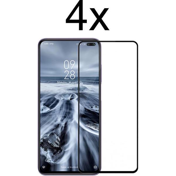 Xiaomi Redmi K30 Screenprotector - Beschermglas Xiaomi Redmi K30 Screen Protector Glas - Full cover - 4 stuks