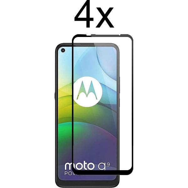 Motorola G9 Power Screenprotector - Beschermglas Motorola G9 Power Screen Protector Glas - Full cover - 4 stuks