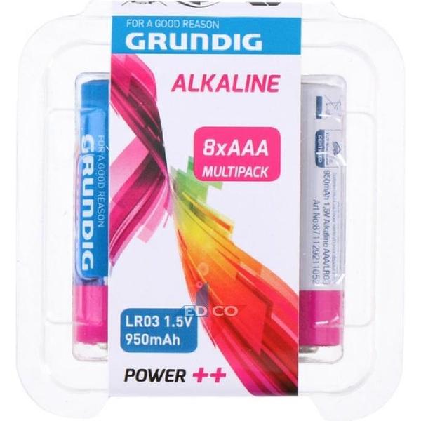 Grundig Batterijen Alkaline LR03 AAA | Pak met 8 Stuks
