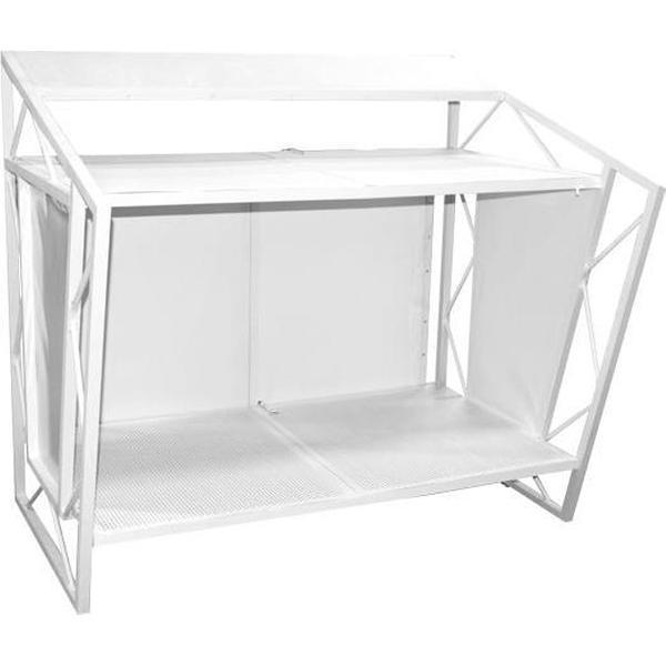 DJ booth / presentatiemeubel wit opplooibaar in transportzak