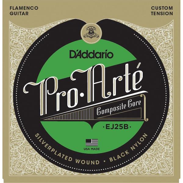 D'Addario EJ25B Pro-Arte Composites Flamenco Guitar Black Nylon