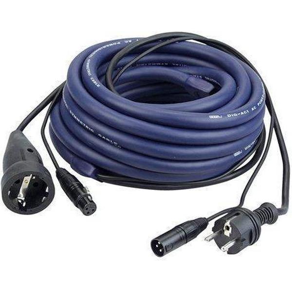 Showtec DAP Licht Power/Signaal kabel, Schuko male - Schuko female & XLR male - XLR female, 15 meter Home entertainment - Accessoires