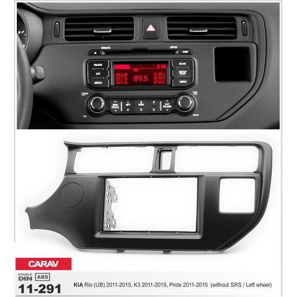 2-DIN KIA Rio (UB), K3, Pride 2011-2015 (without SRS / Left wheel) afdeklijst / installatiekit Audiovolt 11-291
