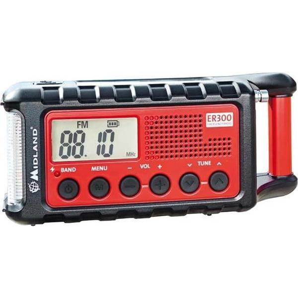 Midland ER-300 AM-FM radio met USB en zonnecellen