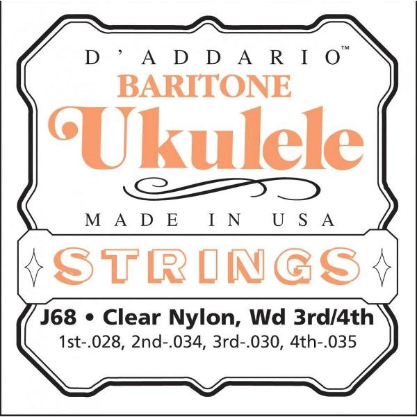 Ukulele snaren EJ65B Baritone Nylon 28-34-30-35